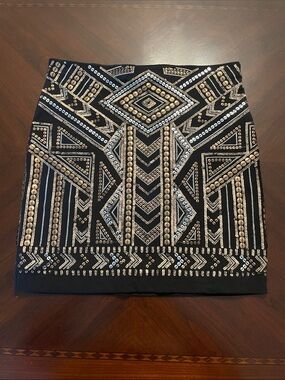 Express Black Sequin Mini Skirt Size XS